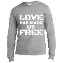 Load image into Gallery viewer, &#39;Love Has Made Us Free&#39; Long Sleeve T-Shirt