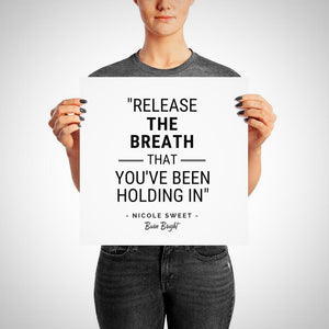 Release The Breath Poster Art